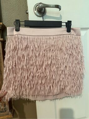 Women's Blush Pink Express Fringe Skirt - NWOT